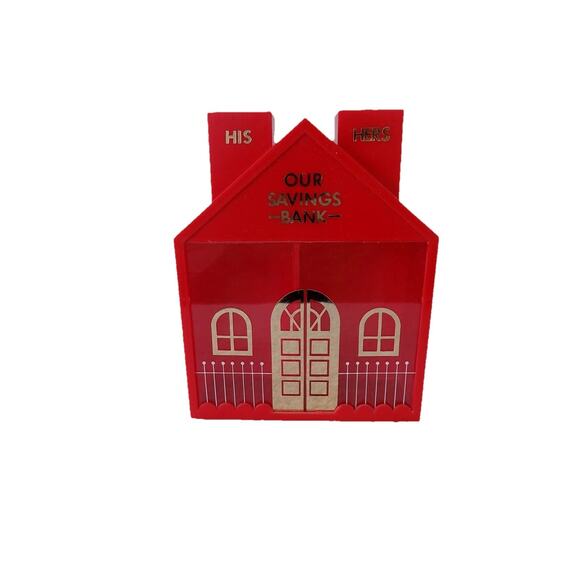 Vintage His Hers Our Savings Bank Novelty bank coin bank - Picture 1 of 6